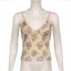 Please refer to our sizing chart for a guideline when choosing a size. 5 business days order processing time. 90% polyester 10% spandex Printed Fitted Camisole Top, Trendy Floral Print Camisole Tank Top, Fitted V-neck Floral Print Tank Top, Trendy Floral Print Cami Tank Top, Feminine Floral Print Spaghetti Strap Camisole, Fitted Lace Top Camisole For Summer, Fitted Lace Camisole Casual Style, Fitted Printed Summer Camisole, Casual Fitted Lace Camisole