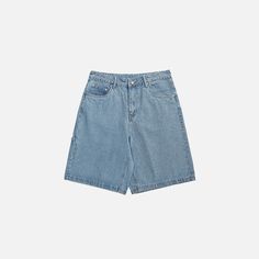 Vintage Washed Denim Jorts - fashionupstore1 Short Leg Denim Blue Jeans With Pockets, Medium Wash Jeans With Pockets And Short Leg, Classic Denim Blue Jeans For Summer, Mid-rise Blue Shorts For Streetwear, Blue Mid-rise Shorts For Streetwear, Classic Blue Jeans For Summer, Denim Jeans With Short Legs, Short Leg Denim Jeans, Classic Summer Denim Jeans