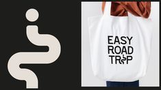 an easy road trip tote bag with the words easy road trip printed on it