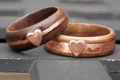 Solid Walnut ring 7-8 mm wide with copper inlay and 3D copper heart Your choice of style and look Water resistant finish Thank you, You can't rush Art But l can't wait to create it! Rustic Ring For Anniversary, Rustic Anniversary Jewelry Ring, Unique Handmade Heart Ring For Valentine's Day, Unique Heart Ring For Valentine's Day, Handmade Bronze Rings For Anniversary, Handmade Bronze Anniversary Rings, Unique Handmade Promise Heart Ring, Unique Heart Ring For Anniversary, Rustic Handmade Wedding Jewelry