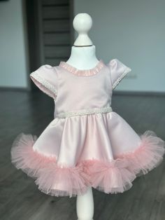 Hand made dress with headband for girl or baby girl. Pink color dress with lace, pearls and big bow. Can be as first birthday dress or flower girl dress. Your girl will have a great look in this dress. 6-9 months chest 49-51 waist 47-49 9-12 months chest 51-53 waist 48-50 12-18 months: waist - 49-51 chest - 52-54 2 years: waist - 50-52 chest - 53-55 3 years: waist - 51-53 chest - 54-56 4 years: waist - 52-54 chest - 55-57 5 years: waist - 53-55 chest - 56-58 6 years: waist - 54-56 chest - 57-59 Fitted Tutu Dress With Bow For Baptism, Princess Tutu Dress With Satin Bow, Princess Style Tulle Tutu Dress With Satin Bow, Party Princess Dress With Pink Bow, Cute Tutu Dress With Bow For Baptism, Cute Wedding Tutu Dress With Bow, Cute Princess Dress With Bow For First Birthday, Princess Style Pink Bow Tutu Dress For Party, Elegant Tutu Dress With Bow For Baptism