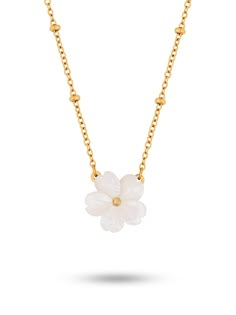 PRICES MAY VARY. MIX & MATCH: Everyday fashion can be simple and delicate with our Ojerry Gold Plated Flower Pendant Choker Necklaces Jewelry Collection for Teen Girls and Women that give you a trendy and feminine look MATERIALS & DETAILS: Our Cute Flower Choker Necklace is made from stainless steel, gold plated, 16.5" cable saturn chain and 2" extender, 0.47" white shell flower pendant, lobster clasp GO-TO STYLES: Accessories are the final touch to your outfit. With these jewelries, you can wea Jewelry Accessories Necklaces Choker, Cute Flower Necklace, Cheer Necklace, Necklaces Flower, Peach Blossom Flower, Teen Necklaces, Kawaii Necklace, Trendy Stuff, Flower Girl Necklace