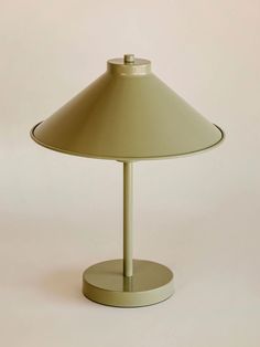 a lamp that is on top of a table