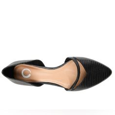 Women's Journee Collection Braely Flats Vegan Leather Upper Easy Slip-On Entry Flat Heel Classic Pointed Toe Cushioned Insole For Added Comfort Durable Rubber Outsole Cuff Ankle Design For Added Style Journee Collection Branding Details In Perfect Condition Never Worn From Smoke Free Environment Size 7 1/2 Bundle And Save On Shipping Black Court Shoes For Spring, Black Pointed Toe Synthetic Flats, Black Synthetic Pointed Toe Flats For Office, Black Pointed Toe Synthetic Flats For Office, Black Pointed Toe Flats Medium Width, Black Pointed Toe Flats For Summer Evenings, Black Flat Heel Court Shoes For Spring, Black Pointed Toe Court Shoes For Spring, Chic Black Pointed Toe Flats In Synthetic Material