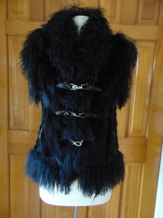 STAR STRUCK!  Sz 8 Ladies Rabbit Fur Vest.  Each side has a pocket that zips shut.  There is a monogram.  Love the three buckles for closure.  The label is Carl Herrmann Furs.  There is a monogram with the ladies name.  Appears to be in pristine to excellent preloved condition.  Appears to have been cared for and stored properly.  Dress up your jeans and boots!  I tried to capture the lining.  It is finished with a swirl design.  Exquisite.  Lets talk about the measurements Sweep (which is when Mob Boss, Rabbit Fur Vest, Fur Vests, Star Struck, Fashion Baby, Swirl Design, Fur Vest, Rabbit Fur, Jeans And Boots