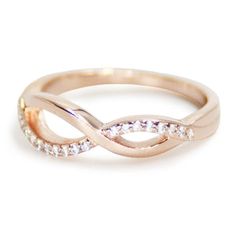 Infinity Ring - KAMARIA Modern Twist Rose Gold Infinity Ring, Modern Twist Infinity Rose Gold Rings, Elegant Adjustable Infinity Stackable Rings, Elegant Infinity Eternity Band As A Gift, Rose Gold Infinity Promise Ring, Moon Bracelet, Hand Necklace, Infinity Ring, Professional Jewelry