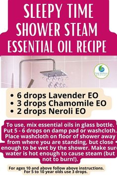 A shower steam essential oil recipe for bedtime Diy Shower Melts, Shower Melts, Essential Oils Lavender, Relaxing Essential Oils, Melt Recipe, Sleepy Time, Diy Shower, Steam Shower