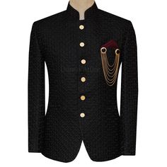 Black fully embroidered prince coat design for men | Black prince coat design for groom Elegant Semi-formal Suits With Gold Buttons, Elegant Suits With Gold Buttons For Semi-formal Occasions, Semi-formal Gold Blazer With Buttons, Black Outerwear With Resham Embroidery For Winter, Luxury Black Blazer With Gold Buttons, Luxury Black Outerwear With Gold Buttons, Gold Suits With Buttons For Formal Occasions, Gold Formal Suits With Buttons, Elegant Suits With Gold Buttons