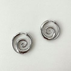 Silver Earrings,stainless Steel Earrings, Punk Earrings, Silver Hoop Earrings, Gothic Earrings, Edgy Earrings, Silver Jewelry Gothic Jewelry - Etsy Edgy Hoop Earrings, Endless Hoop Earrings, Cool Silver Earrings, Chunky Jewelry Silver, Hard Jewelry, Chunky Silver Jewellery, Earrings Edgy, Spiral Jewelry, Earrings Punk