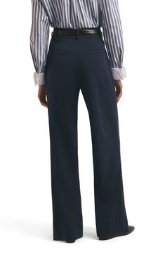 Polish off your ensemble in these stretch-kissed wide-leg pants featuring convenient pockets and a chic high rise. 34" inseam; 25" leg opening; 15" front rise; 19" back rise (size 18) Zip fly with hook-and-bar closure Front slant pockets; back welt pockets 63% polyester, 32% rayon, 5% spandex Machine wash, tumble dry Imported High Waist Wide Leg Pants, Favorite Daughter, Fabric Gift Bags, Nordstrom Store, Fabric Gifts, Free Fabric, Welt Pockets, Leg Pants, Wide Leg Pants