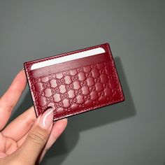 New Gucci Red Cardholder Will Come With Dust Bag, Box And A Black Shopping Bag 100% Authentic I Think This Is Also Unisex And Everyone Can Use It. Black Shopping Bag, Gucci Card Holder, Trendy Purses, Ralph Lauren Bags, Blue Wallet, Luxury Purses, Gucci Wallet, Black Leather Wallet, Wallet Organization