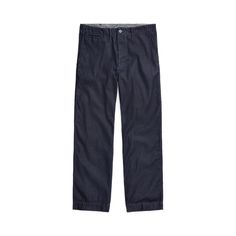 Classic-fitting pants made with 11 oz. indigo-dyed Japanese denim. Rinsed. Sanforized® to minimize shrinkage. Classic Indigo Bottoms With Pockets, Indigo Relaxed Fit Straight Leg Pants, Indigo Straight Leg Pants With Relaxed Fit, Dark Wash Cotton Straight Leg Pants, Relaxed Fit Straight Leg Indigo Pants, Dark Wash Cotton Cargo Pants, Classic Washed Blue Straight Leg Pants, Navy Cotton Tapered Leg Work Pants, Classic Straight Leg Washed Blue Pants