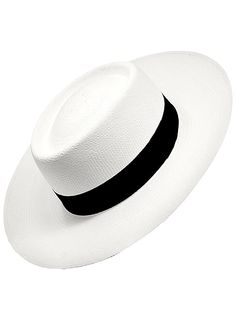 Brand: Gamboa Color: White Material: Toquilla Straw Brim: 10 - 11 cm. (3 9/10" - 4 2/5") Wide BrimGrade: 3 - 4 (SubFine)learn more Sweatband: Cotton Twill, 3 cm. (1.18") Crown: 10 cm. (4") Ribbon: LinenDescription: A comfortable hat, handmade in Cuenca, the worldwide famous Panama Hat town in Ecuador. This Panama Chemise (Gambler) for women is a top quality, casual and elegant hat. Each hat is individually blocked and trimmed to meet the highest quality standards. Cuban Hat, Panama Hat Style, Panama Hat Men, Jungle Hat, Gambler Hat, Women Fedora, Poncho Pullover, Burgundy Boots, Alpaca Scarf