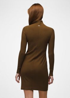 A fitted long sleeve dress made with our always-comfortable Foundation jersey rib knit. Fitted Mini Dress For Fall Layering, Fitted Ribbed Dresses For Layering, Long Sleeve Sweater Dress For Layering, Ribbed Mini Dress For Workwear In Fall, Fall Ribbed Mini Dress For Workwear, Fitted Long Sleeve Dress, Long Sleeve Fitted Dress, Fitted Long Sleeve, Dress Making