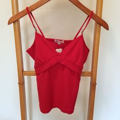 Sussan Red Spaghetti Strap Shirt No Adjustable Straps Size Small Metal Accents On Straps Camisole Top Cami Top 14.25 Inch Pit To Pit Valentine’s Day Spaghetti Strap Shirt, Red Spaghetti, Metal Accents, Cami Top, Cami Tops, Shirt Color, Spaghetti Strap, Camisole Top, Adjustable Straps