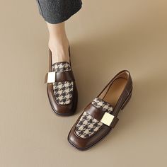 These loafers are designed in a timeless, minimal silhouette, so you'll be sure to wear them often. Made from soft leather, soft bottom that ensure all-day comfort. Wear yours with tailoring and denim alike. Color: Black/BrownMaterial: CowhideLining: Genuine LeatherInsole: CowhideSole: RubberHeels: 4 cm/1.58"Weight:Fit: Medium to Wide, Runs Normal.Origin: Made in China Production Time: About 5-7 days (Any exceptional case will email you, Please pay attention to your email left) Shipping Time: Fr Workwear Slip-ons With Brogue Detailing And Round Toe, Fall Slip-on Oxfords With Brogue Detailing, Fall Brogue Detailing Slip-on Oxfords, Fall Office Slip-ons With Round Toe, Brown Pointed Toe Slip-ons For Office, Slip-on Loafers For Work, Workwear Slip-on Moccasins, Brown Tassel Loafers With Leather Footbed, Brown Slip-on Tassel Loafers With Closed Toe