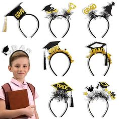 Graduation Season Hair Hoop Hanging Ear Hat Headwear, Graduation Decoration Headband Description: Fashionable and unique design - Wear our eye-catching black graduation headband to stand out at your graduation celebration, matching the color of your school! Say goodbye to the boring traditional graduation hat and greet the fashionable and personalized graduation party accessories. Perfect Fit for Everyone - Our graduation headband ensures comfortable fit for all sizes of heads. Knowing that your trendy graduation hat won't slip off, or that the mixed headband of your graduation hat can cause discomfort on your special day, will make you look great and feel confident. Capture unforgettable moments - use our stunning graduation hat as the perfect prop to make your graduation photos unforgett Graduation Headband, Black Graduation, Graduation Party Decorations, Graduation Hat, Party Headband, Hair Hoop, Graduation Celebration, Graduation Decorations, Headband Pattern