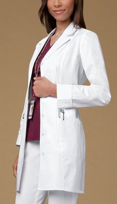 Cherokee Medical 2410 Bata de Laboratorio para Mujer Women's Lab Coats, Women's Lab Coat, Nurse Dress Uniform, Doctor Dress, Doctor Outfit, Cherokee Woman