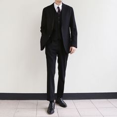 Introducing the Basic 3-Piece Men's Single Suit Jacket, Vest, and Pant Set in Black Color. This complete ensemble offers a stylish and coordinated look for any formal occasion. The set includes a single-breasted suit jacket, a matching vest, and a pair of pants, all in a timeless black color. Crafted with attention to detail, each piece is designed to provide a classic fit that combines style and comfort. The single-breasted suit jacket features a sleek and minimalistic design, with a button closure for a secure fit. The matching vest adds an extra layer of sophistication, with its structured silhouette and button details. Completing the set, the pants offer a clean and tailored look, designed to complement the jacket and vest perfectly.  This 3-piece suit set is a versatile choice, suitab Classic Sets With Pockets For Winter, Classic Winter Sets With Pockets, 3 Piece Suit Men, Mens Wedding Suits, Suit Combinations, Pieces Men, Jacket Vest, Wedding Suits Men, Single Breasted Jacket