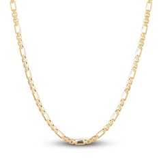 LUSSO by Italia D'Oro Men's Round Box Chain Necklace 14K Yellow Gold 20" 3mm | Jared White Gold Figaro Chain Necklace With Rectangular Links, Timeless Figaro Chain Necklace, Classic Necklace With Polished Rectangular Links, Classic Necklace With Rectangular Links And Polished Finish, Formal Figaro Chain Rectangular Necklace, Rectangular Figaro Chain Necklace In Yellow Gold, Classic Rectangular Link Necklace, Formal Rectangular Figaro Chain Necklace, 20 Inch Necklace