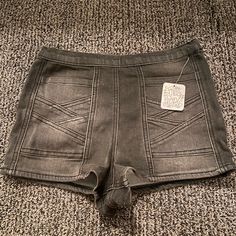 Black Denim Free People Shorts. Zipper On Side Chambray Shorts, Ripped Denim Shorts, Free People Shorts, Frayed Jeans, Destroyed Denim, Frayed Denim, Free People Jeans, Distressed Jean Shorts, Jeans For Short Women