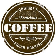 coffee stamp with the words gourmet delicious and fresh roasted