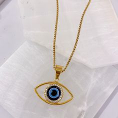 EVIL EYE SIMPLE necklace Large Necklace, Jewelry Accessories Ideas, Craft Design, Good Luck To You, Accessories Ideas, Blue Evil Eye, Eye Pendant, Evil Eye Necklace, Evil Eye Jewelry