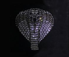 an elephant made out of diamonds on a black background