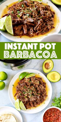 the instant pot barbacoa recipe is ready to be eaten