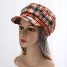 Plaid Design: These Newsboy Hats Feature Delicate Workmanship, Are Designed With Tartan Plaids, Vintage And Classic, Stunning And Elegant, Can Add A Lot Charm To You, Make You Look More Beautiful Wide Range Of Application: This Octagonal Cap Is An Ideal Accessory To Parties, Gatherings, Weddings, Travel And Other Outdoor Activities On Weekends, Christmas, Thanksgiving, Valentine's Day And More Baker Boy Hat, Baker Boy, Boy Hat, News Boy Hat, Brown Plaid, Red Fish, Plaid Design, Christmas Thanksgiving, Tartan Plaid