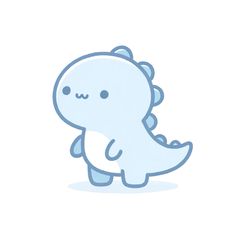 a cute little white dinosaur with big eyes