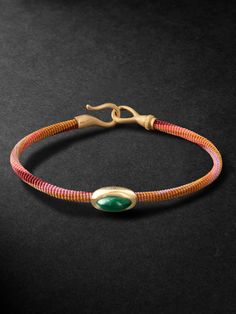 Designed by a father-daughter duo, ll OLE LYNGGAARD COPENHAGEN's jewellery is crafted by a team of 40 goldsmiths in the label's Copenhagen workshops. This 'Life' bracelet is expertly made from gold and handwoven colourful cord. It's finished with a luxurious oval malachite. Notes Design, Cord Bracelet, Bracelet For Men, Father Daughter, Cord Bracelets, Mr Porter, Bracelets For Men, Copenhagen, A Team