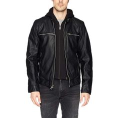 Hooded Moto Original Leather Jacket for Men - Leather Jacket Hooded Biker Jacket With Zipper Closure, Fitted Hooded Biker Outerwear, Fitted Biker Outerwear With Hood, Fitted Hooded Biker Jacket With Zipper, Fitted Hooded Biker Jacket With Zipper Closure, Hooded Biker Jacket For Fall Events, Winter Hooded Leather Jacket With Double-lined Hood, Casual Hooded Biker Jacket For Biker Events, Black Biker Leather Jacket With Double-lined Hood