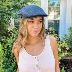 Mikey Womens Charcoal Cap Flat Cap Women, American Hat Makers, Leather Cowboy Hats, Cap Women, Scottish Plaid, Steven Tyler, Quality Hats, Flat Cap, Head Shapes