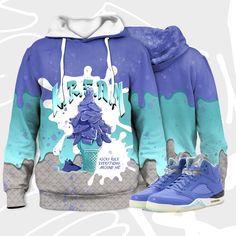 KREAM 3D Waffle Cone Hoodie Match Jordan 5 DJ Khaled Polar Notification : Please check our size chart as above carefully before choosing your size. ❤ 95% Polyester + 5% Spandex * Colors may appear slightly differently than the colors seen on your screen. * If you have any issues with the garment please contact us within 1 business day, so we can make any corrections if necessary. * After 24 hours place the order, it unfortunately cannot be changed or cancelled. We hope that you understand * If t Jordan Ice Cream Shoes, Polar Outfit, Hip Hop Hoodie With Cartoon Print And Crew Neck, Dj Khaled Jordan 5s, Multicolor Cartoon Print Hooded Hoodie, Hip Hop Hoodie With Double-lined Hood For Outdoor, Waffle Cone, Jordan 1 High Og, Dj Khaled