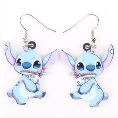 Brand New Lilo And Stitch Custom Earrings For Children Girls Kids Baby Women Jewelry Animal Shape Brand Earrings Metals Type Copper Zinc Alloy Material:Acrylic Size:35mm * 26mm Weight:3.8g/Pair Thickness:2.5mm Lead Free And Nickel Free Lilo And Stitch Earrings Anime Earrings, Stitch Earrings, Flying Elephant, Gray Jewelry, Elephant Earrings, Earrings Acrylic, Hot Jewelry, Kids Earrings, Cute Cartoon Animals