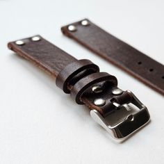 Personalized Watch Strap, Rivet Pilot Watch Band , Handmade Leather Strap Pilot rivet watch strap made with genuine Turkish leather. The metal rivets are specially good to combine with metal case, sport looking watches. They also add glitter to classic ones and make them look sportier adding a touch of industrial chic to their design. These rivets not only enhance its aesthetic appeal but also ensure the strength and resilience. Choose colors and personalization to match your unique style. Wheth Everyday Watch Band With Stainless Steel Clasp, Adjustable Watch Bands With Stainless Steel Clasp As Gift, Gift Adjustable Watch Bands With Stainless Steel Clasp, Classic Handmade Watch Bands For Everyday Use, Classic Handmade Adjustable Watch Band, Adjustable Stainless Steel Clasp Watch Accessories Gift, Classic Handmade Watch Accessories For Everyday, Brown Watch Strap, Brown Watch