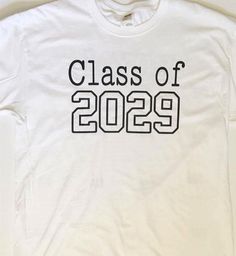 First day of school shirt Class of 2030 shirt handprint Cotton T-shirt With Custom Print For Graduation, White Letter Print Top For Graduation Gift, Custom Print Cotton T-shirt For Graduation Gift, White Tops With Letter Print For Graduation Gift, Casual Custom Print T-shirt For Graduation, White Custom Print Top For Graduation, White Custom Print Tops For Graduation, Casual White Top For Graduation Gift, White Casual Top For Graduation Gift