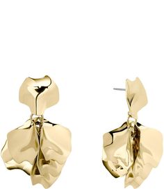 From SHASHI&#x2C; these earrings feature:Drop earrings14k gold plated or silver plated brassPost back closure Approx. 2" length Made in the U.S.A Accessories Jewelry Earrings, Gold Drop Earrings, Dillard's, Silver Plate, Silver Plated, Jewelry Accessories, Gold Plate, Jewelry Earrings, Plating