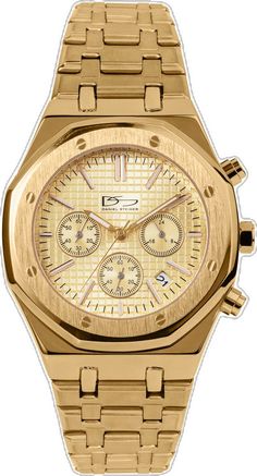 Daniel Steiger Innovation Gold Men's Watch Gold Watch Men, Men's Watch, Time Piece, Chronograph, Two Tone, Screw, Yellow Gold, Collage, Stainless Steel