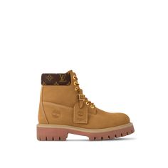 LOUIS VUITTON® - Lv X Timberland Ankle Boot - Beige Timbs Boots, Timberland Shoe, Timberland Ankle Boots, Ankle Boots Beige, Louis Vuitton Gifts, Louis Vuitton Official Website, Slouchy Bag, Timberlands Shoes, Savate