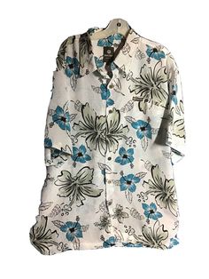 Tribal Origin White Camp shirt with Green & Blue hibiscus print in 2 XL 52” chest, 34” back length It’s ready to wear for spring and summer days.... Email with questions before you buy....thanks for visiting my store. I’m listing a number of men’s shirts in various sizes this week so take a look at my store Hibiscus Print, Blue Hibiscus, Camp Shirt, Camping Shirt, Summer Days, Hibiscus, Casual Button Down Shirt, Blue Green, Ready To Wear