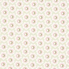 a white and green background with pink flowers