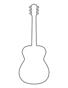 an acoustic guitar outline on a white background