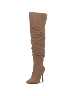 Sand Stone  Collar     Embellished   Women Shoes Fitted Beige Boots For Fall, Fitted Beige Knee-high Boots For Fall, Fitted Beige Mid-calf Boots For Winter, Fitted Beige Mid-calf Winter Boots, Fall Fitted Beige Heeled Boots, Beige Fitted Heeled Boots For Fall, Fitted Beige Heeled Boots For Fall, Fall Season Fitted Knee-high Boots, Fitted Tall Knee-high Boots For Fall