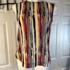 Isle By Melis Kozan Colorful Sleeveless Tunic Top Size S Euc. Sleeveless Tunic Tops, Sleeveless Tunic, Tunic Top, Tunics, Tunic Tops, Womens Tops, Cream, Pink, Women Shopping