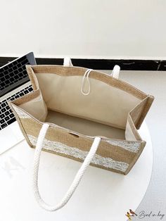 BirdinBag - Chic Geometric Shopper Bag Bags Tote, Bag Style, Shopper Bag, Color Khaki, Womens Tote Bags, Fashion Bags, 4 Inch, Bag Lady, Tote Bag