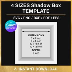 3d Shadow Box Template Free, Shadow Box Template, Diy Shadow Box, 3d Shadow Box, Box Patterns, Computer Software, Frame Template, Box Template, Write To Me