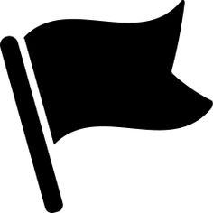 a black and white image of a flag waving in the wind on a white background