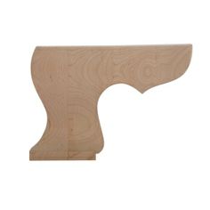 an unfinished wooden object on a white background